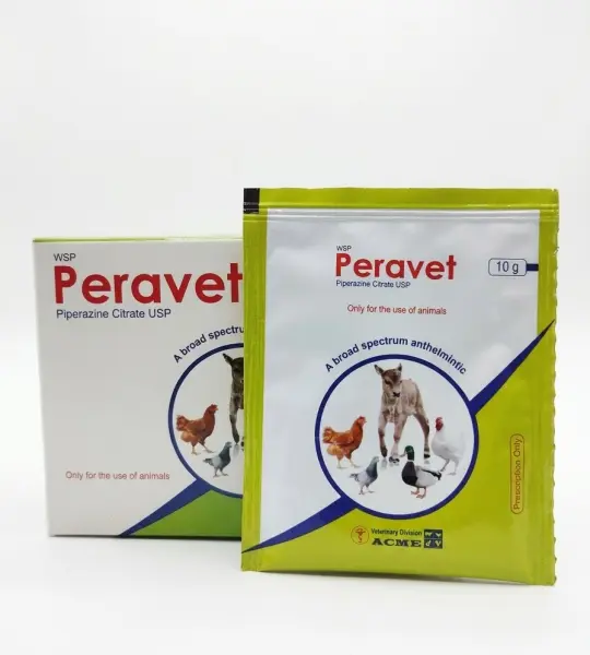 Peravet WSP (Piperazine Citrate USP) 10 grms Powder